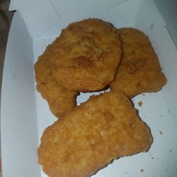 McDonald's - Overcooked tough nuggets.