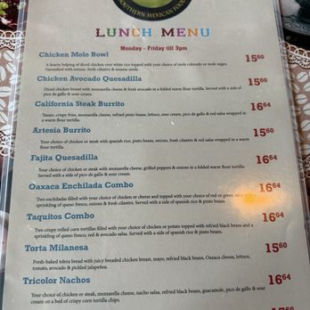 Oaxaca Village - Menu - Mexican Near Me - Artesia, California