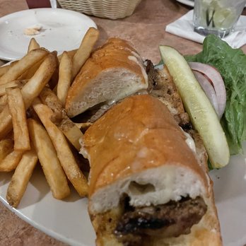 Biggie's Restaurant - Steak Sandwich (Garlic Cheese Bread)! - American Near Me - St. Louis, Missouri