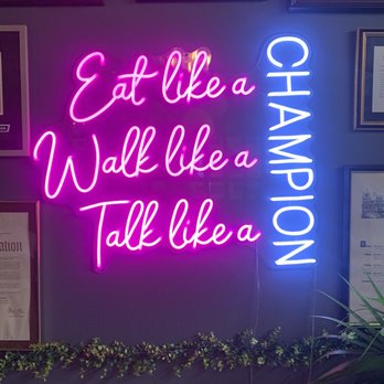 Champion Pizza - Photo Op & this sign says it all ! - Pizza Near Me - Astoria, New York Champion Pizza - Photo Op & this sign says it all ! - Pizza Near Me - Astoria, New York