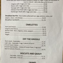 Overland Cafe - Menu