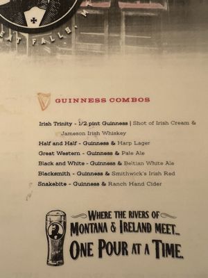 Menu photo 1 Celtic Cowboy Great Falls, MT