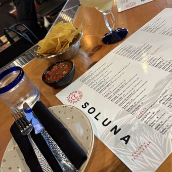 Soluna Cocina + Tequila Bar - Margarita, Chips and Salsa - Mexican Near Me - Elkridge, Maryland Soluna Cocina + Tequila Bar - Margarita, Chips and Salsa - Mexican Near Me - Elkridge, Maryland