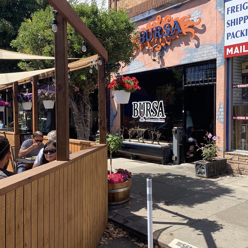 Bursa - Exterior and Parklet Outdoor dining in front - Middle Eastern Near Me - San Francisco, California