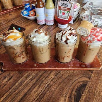 Sherwood Oaks Waffle Cafe - Coffee flights are tasty but they don't have latte flights right now. - New American Near Me - Morris, Illinois Sherwood Oaks Waffle Cafe - Coffee flights are tasty but they don't have latte flights right now. - New American Near Me - Morris, Illinois