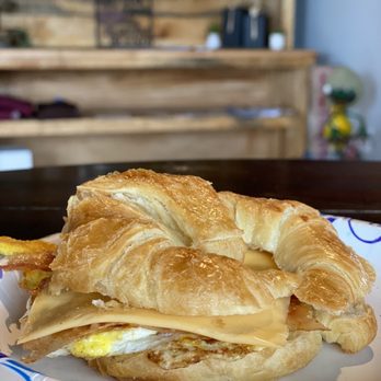 Happy Hopper's Coffee & More - Egg cheese bacon croissant - Coffee & Tea Near Me - Monticello, Kentucky