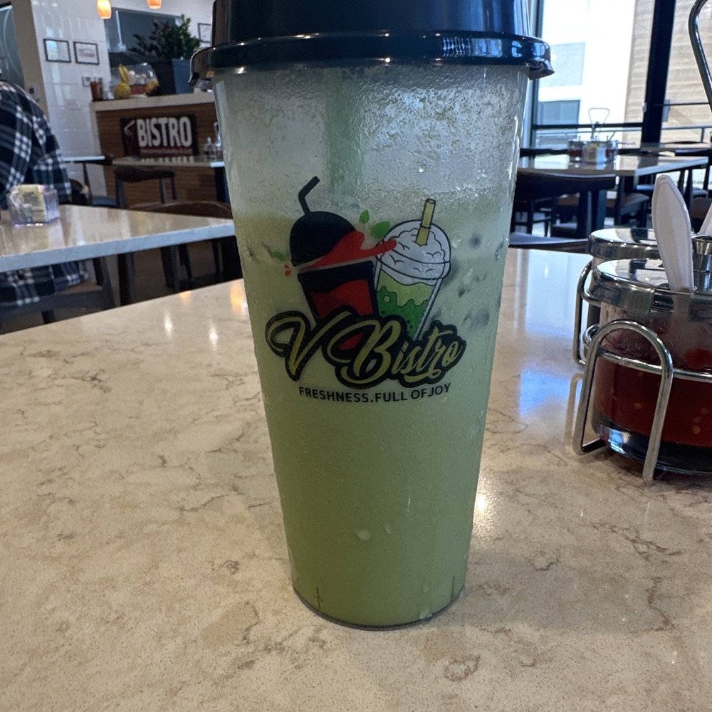 V Bistro - Green matcha milk tea - Vietnamese Near Me - Conroe, Texas V Bistro - Green matcha milk tea - Vietnamese Near Me - Conroe, Texas