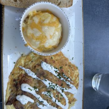 First Watch - Wild Smoked Salmon & Roasted Vegetable Frittata with a side of Bob's Red Mill Cheese Grits - Breakfast & Brunch Near Me - Allen, Texas