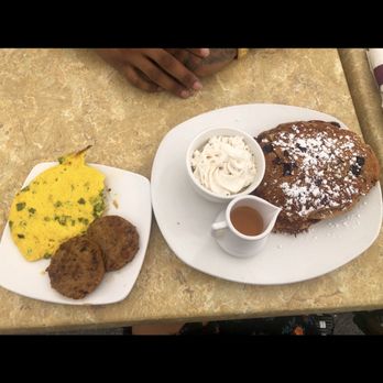 Silver Diner - Protein Oat Milk Pancakes, Just Egg, and veggie sausage! - New American Near Me - Elkridge, Maryland