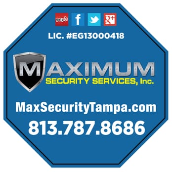 Maximum Security Services, Inc - New Signs with Yelp Logo!!! - Security Systems Near Me - Tampa, Florida