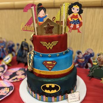 Leonardough's - Superhero 3-tier cake with ube, marble, and chocolate flavors - Caterers Near Me Leonardough's - Superhero 3-tier cake with ube, marble, and chocolate flavors - Caterers Near Me