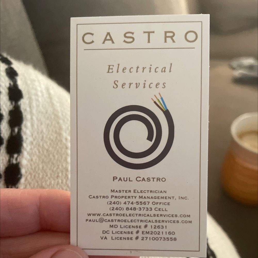 Castro Electrical Services - Electricians Near Me - Rockville, Maryland Castro Electrical Services - Electricians Near Me - Rockville, Maryland