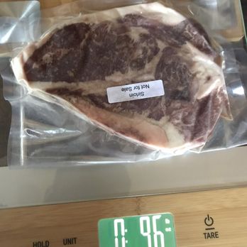 Devine Meats Company - Actual packaging and weight of a cut of meat. The 0 is pounds and the right side number is ounces. A pound is 16 ounces. - Meat Shops Near Me - Devine, Texas