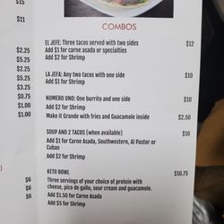 Tuesdays Taco Truck - Menu as of July 2022