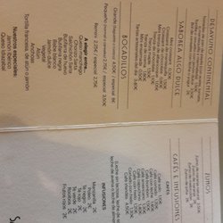 Oscar - Carta de desayunos
