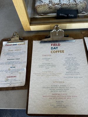 Menu photo 5 Field Day Coffee San Luis Obispo, CA