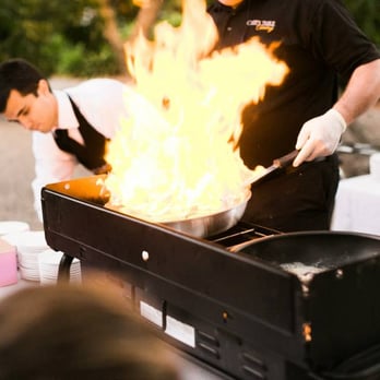 Chef's Table Catering - Flaming Donuts topped with ice cream! - Wedding Planning Near Me - San Luis Obispo, California