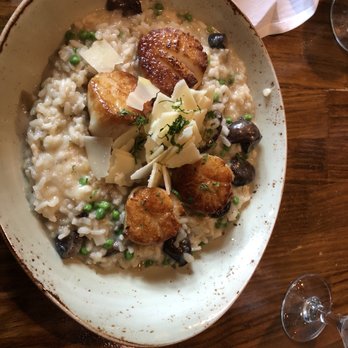 Liquid Assets - Scallop and mushroom risotto - American Near Me - Ocean City, Maryland Liquid Assets - Scallop and mushroom risotto - American Near Me - Ocean City, Maryland