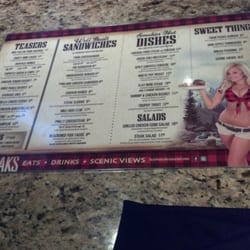 Limited menu, drinks on the back.