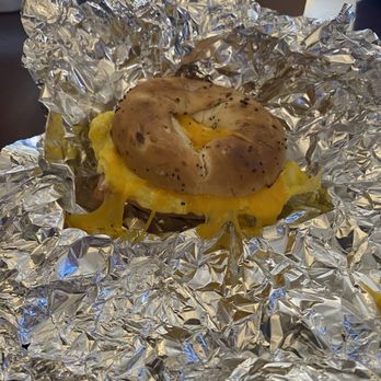 The Roasting House - Breakfast Bagel on everything bagel - Coffee & Tea Near Me - Virginia City, Nevada
