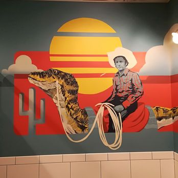 West Oak Coffee Bar - Men's restroom mural. - Coffee & Tea Near Me - Denton, Texas West Oak Coffee Bar - Men's restroom mural. - Coffee & Tea Near Me - Denton, Texas