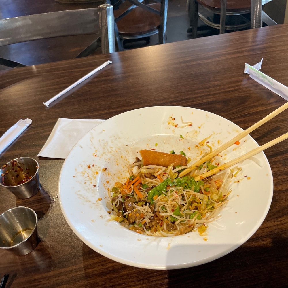 Simply Pho House - Pork vermicelli with egg rolls. - Asian Fusion Near Me - Marble Falls, Texas Simply Pho House - Pork vermicelli with egg rolls. - Asian Fusion Near Me - Marble Falls, Texas