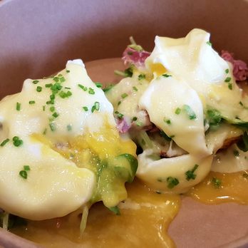 The Gray Olive Cafeteria - Smoked Ham Hock Benny - Breakfast & Brunch Near Me - Burnaby, British Columbia