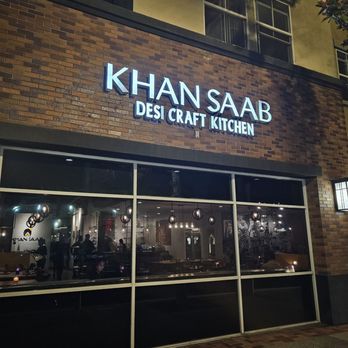 Khan Saab Desi Craft Kitchen - Storefront Signage - Pakistani Near Me - Fullerton, California