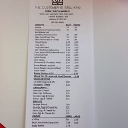 Donut Palace - Menu
