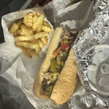 Ariston Restaurant - Italian Beef Sandwich Fries au jus on the side - Fast Food Near Me - Bellwood, Illinois