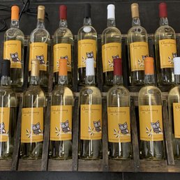 a display of bottles of wine
