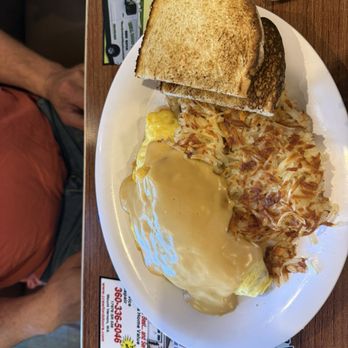 Island Cafe - Durango omelette with fresh crab topped with hollandaise sauce - Breakfast & Brunch Near Me - Anacortes, Washington Island Cafe - Durango omelette with fresh crab topped with hollandaise sauce - Breakfast & Brunch Near Me - Anacortes, Washington