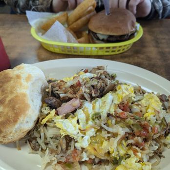 Kelly's Big Burger - Hash browns Loaded - Diners Near Me - Clarksville, Tennessee