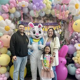 The beautiful set-up for the Easter Eggstravaganza!