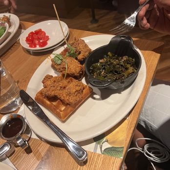 Tupelo Honey Southern Kitchen & Bar - Classic Chicken & Waffles and Collards with Bacon*** - Southern Near Me - Denver, Colorado Tupelo Honey Southern Kitchen & Bar - Classic Chicken & Waffles and Collards with Bacon*** - Southern Near Me - Denver, Colorado