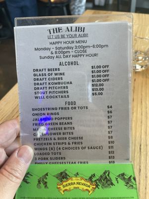 Menu photo 2 The Alibi Pub and Grill Chico, CA