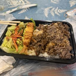 Beef tempura bento Beef tempura bento