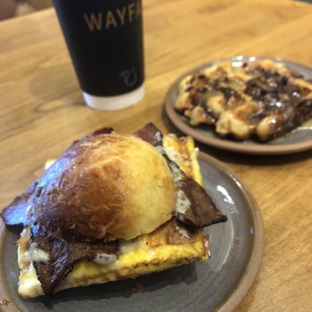 Wayfarer Coffee Roasters - BACON EGG & CHEESE on BRIOCHE - Coffee & Tea Near Me - Laconia, New Hampshire Wayfarer Coffee Roasters - BACON EGG & CHEESE on BRIOCHE - Coffee & Tea Near Me - Laconia, New Hampshire
