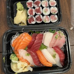 Wasabi4 - Tuna Maki Roll, Yellowtail Maki Roll, Sushi and Sashimi Combination
