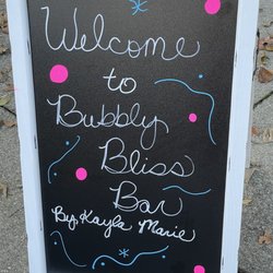 Bubbly Bliss Bar by Kayla Marie - Outside sign