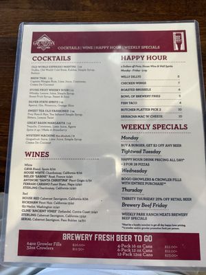 Menu photo 4 Great Basin Brewing Co. - Carson City Carson City, NV Menu photo 4 Great Basin Brewing Co. - Carson City Carson City, NV