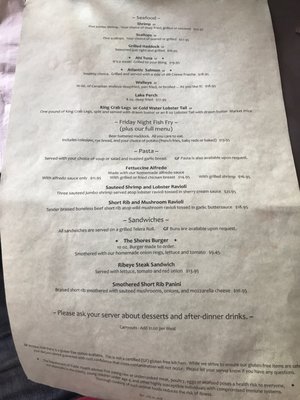 Menu photo 2 The Shores Fox Lake, WI Menu photo 2 The Shores Fox Lake, WI