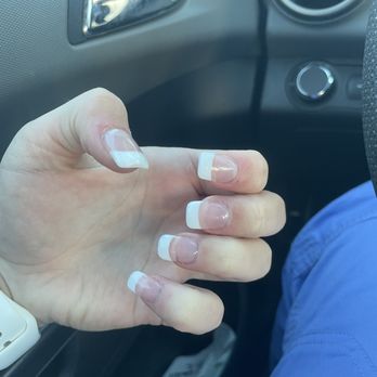 V Nails & Spa  - What I got, look'n like some teeth or duck nails (which I didn't want duck nails) - Nail Salons Near Me - New Smyrna Beach, Florida