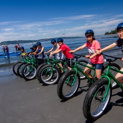 Beach Camp at Sunset Bay - We have a variety of low tide activities including fat tire beach bikes, skim boarding, and marine biology collecting walks!