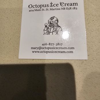 Octopus Ice Cream - Ice Cream & Frozen Yogurt Near Me - Saint Martins, New Brunswick