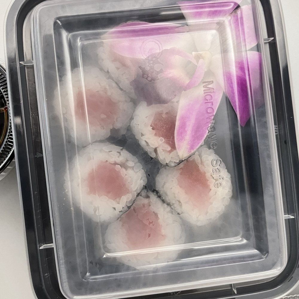 Mr. G. Sushi - a plastic container filled with sushi - Sushi Bars Near Me Mr. G. Sushi - a plastic container filled with sushi - Sushi Bars Near Me