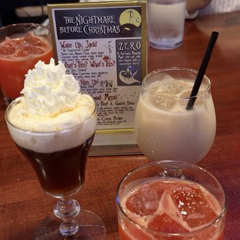 Guildhall - Nightmare Before Christmas Themed Drinks: Butter Him Up!, What's This? What's This?, and the Zero Mocktail - Gastropubs Near Me - Whittier, California