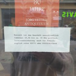 Jörg H. Vetter - Öffnungszeiten