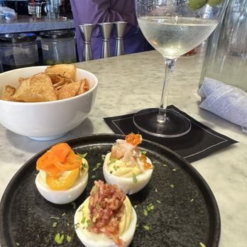 The Boat Tow - Deviled eggs and martini - American Near Me - Aspen, Colorado The Boat Tow - Deviled eggs and martini - American Near Me - Aspen, Colorado