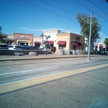 Santee Trolley Square Town Center - For those of the Green line doesn't travel to Santee anymore for the copper line one car train will service from ElCajon. - Shopping Centers Near Me - Santee, California